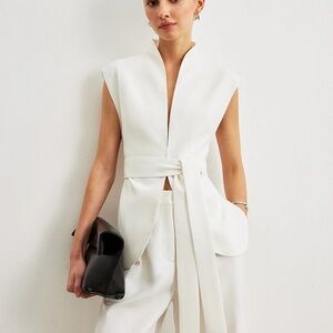 Commense - Belted Peplum Top